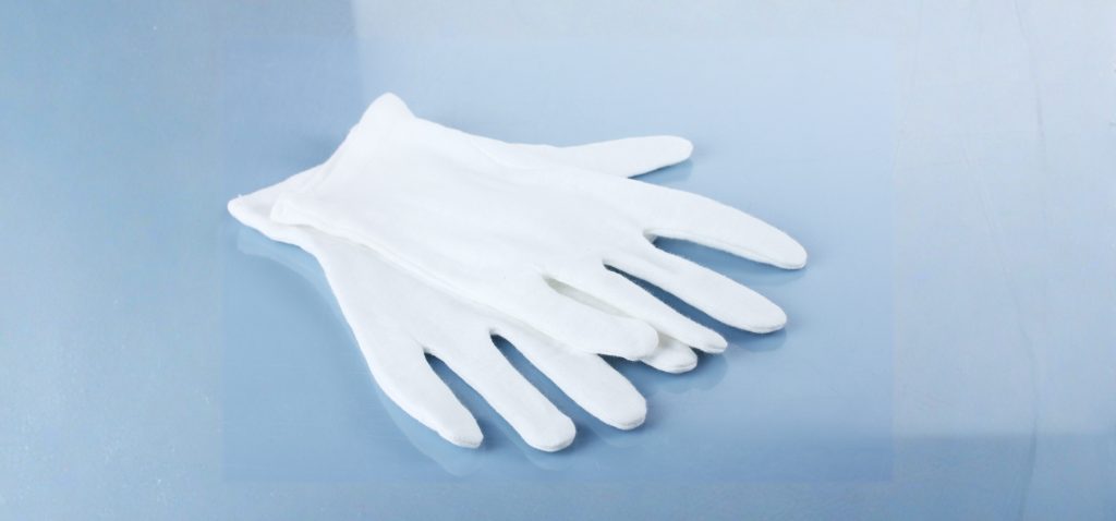Cotton White Gloves in Lab 