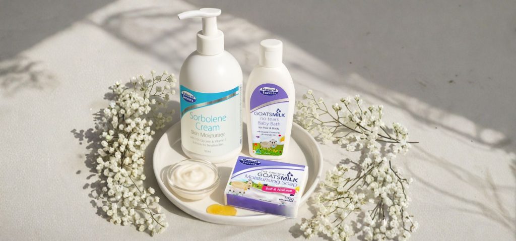 Natural Secrets Sorbolene, Body Bath, Moisturising Soap.
