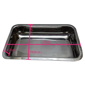 Livingstone Instrument Tray, 381 x 305 mm/15 x 12 in, without Cover, 0.5mm Thickness, Stainless Steel, Grade 202, Each Each