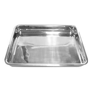 Livingstone Instrument Tray, 381 x 305 mm/15 x 12 in, without Cover, 0.5mm Thickness, Stainless Steel, Grade 202, Each Each