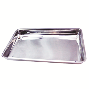 Livingstone Instrument Tray, 381 x 305 mm/15 x 12 in, without Cover, 0.5mm Thickness, Stainless Steel, Grade 202, Each Each