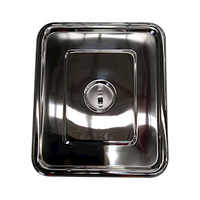 Livingstone Instrument Tray, with Cover, 30.5 x 25.4 x 5.1 cm, 12 x 10 x 2 in, 0.5mm Thickness, Grade 202, Each Each