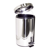 Pedal Step Bin, 12 Litres, Stainless Steel, Each Each