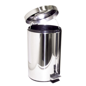 Pedal Step Bin, 12 Litres, Stainless Steel, Each Each