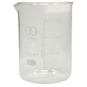 Bomex Beaker, 50ml, Low Form, Graduated with Spout, Borosilicate Glass, Each