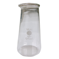 Bomex Beaker, 125ml, Conical, Graduated with Spout, Borosilicate Glass, Each