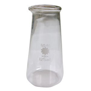 Bomex Beaker, 125ml, Conical, Graduated with Spout, Borosilicate Glass, Each
