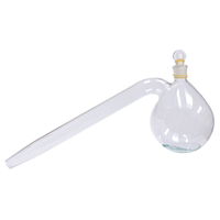 Retort Flask, 250ml, with Tube and Stopper, Glass, Each Each