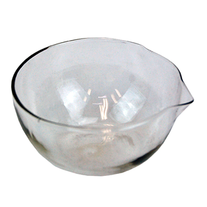 Evaporating Dish, Flat Bottom with Spout, 45ml, 58mm Diameter x 27mm Height, Borosilicate Glass, Each Each