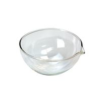 Evaporating Dish, Round Bottom with Spout, 80ml, 90mm Diameter x 45mm Height, Borosilicate Glass, Each Each