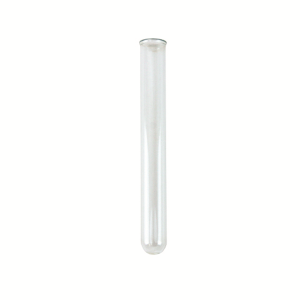 Livingstone Test Tubes, with Rim, 10 Diameter x 75 Height mm, Round Bottom, Soda Lime Glass, 100/Pack Box