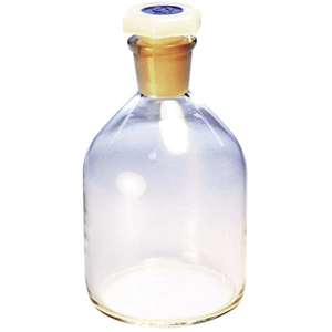 Livingstone Laboratory Reagent Bottle, 125ml, Narrow Mouth, with Glass Stopper, Clear, Borosilicate Glass, Each Each