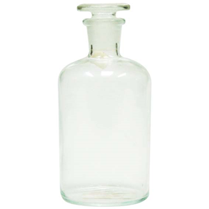 Livingstone Laboratory Reagent Bottle, 125ml, Narrow Mouth, with Glass Stopper, Clear, Borosilicate Glass, Each Each