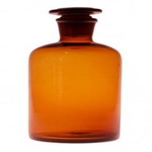 Livingstone Laboratory Reagent Bottle, 125ml, Narrow Mouth, with Glass Stopper, Clear, Borosilicate Glass, Each Each