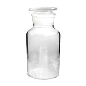 Bomex Laboratory Reagent Bottle, 60ml, 27 Inner Diameter, Wide Mouth, with Glass Stopper, Clear, Borosilicate Glass, Each Each