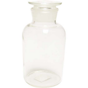 Bomex Laboratory Reagent Bottle, 1000ml, Wide Mouth, with Glass Stopper, Clear, Borosilicate Glass, Each Each