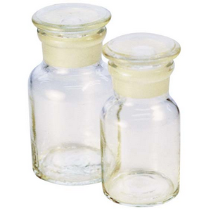 Bomex Laboratory Reagent Bottle, 2500ml, Wide Mouth, with Glass Stopper, Clear, Borosilicate Glass, Each Each
