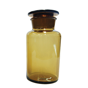 Livingstone Laboratory Reagent Bottle, 60ml, 27 Inner Diameter, Wide Mouth, with Glass Stopper, Clear, Borosilicate Glass, Each Each