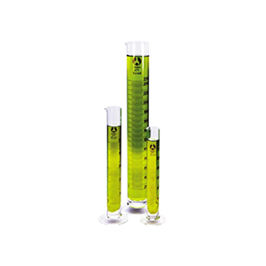 Bomex Measuring Cylinder with Round Base, Tall Form, Class A, 10mL, 14 x 133(H) mm, Amber Stain Graduation, Borosilicate Glass, 24/Ctn