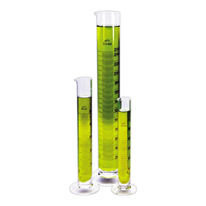Lincon Measuring Cylinder with Round Base, Tall Form, Class A, 10mL, Amber Stain Graduation, Borosilicate Glass, 1/Box Each