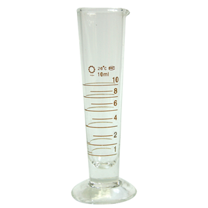 Livingstone Conical Measuring Cylinder, with Base, 10mL, Borosilicate Glass, Each