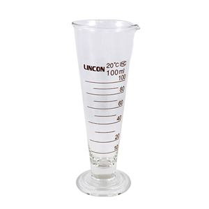 Livingstone Conical Measuring Cylinder, with Base, 100mL, Borosilicate Glass, Each Each