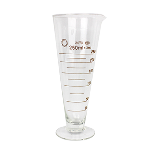 Livingstone Conical Measuring Cylinder, with Base, 250mL, Borosilicate Glass, Each