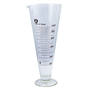 Livingstone Conical Measuring Cylinder, with Base, 50mL, Borosilicate Glass, 6/Box