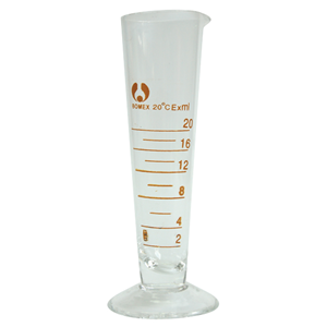 Livingstone Conical Measuring Cylinder, with Base, 20mL, Borosilicate Glass, Each