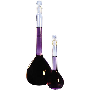 Bomex Volumetric Flask, 5ml, Socket Joint 7/16, Class B, with Glass Stopper, Borosilicate Glass, European Standard, Each Each