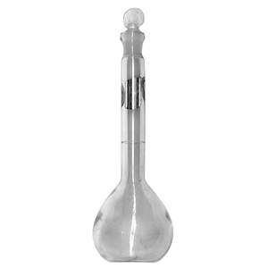 Bomex Volumetric Flask, 5ml, Socket Joint 7/16, Class B, with Glass Stopper, Borosilicate Glass, European Standard, Each Each