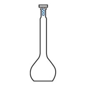 Bomex Volumetric Flask, 5ml, Socket Joint 7/16, Class B, with Glass Stopper, Borosilicate Glass, European Standard, Each Each