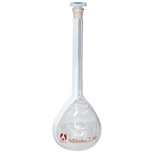 Bomex Volumetric Flask, 5ml, Socket Joint 7/16, Class B, with Glass Stopper, Borosilicate Glass, European Standard, Each Each