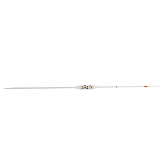 Livingstone Volumetric Bulb Pipette, 1ml, class B, Graduated with One Mark, Glass,each Each