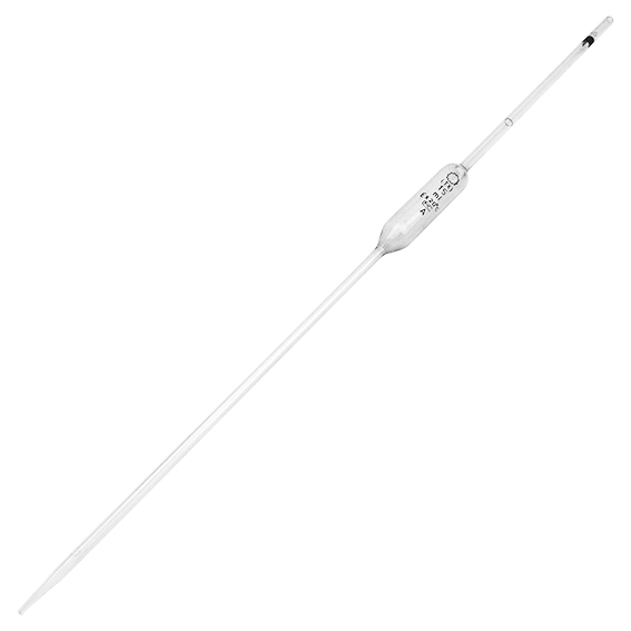 Livingstone Volumetric Bulb Pipette, 1ml, class B, Graduated with One Mark, Glass,each Each