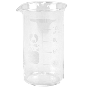 Bomex Beaker, 50ml, Tall Form, Graduated with Spout, Borosilicate Glass, Each Each