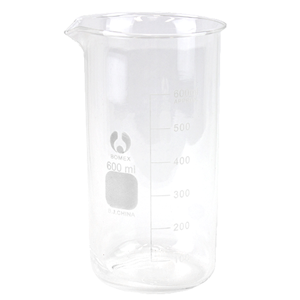 Bomex Beaker, 50ml, Tall Form, Graduated with Spout, Borosilicate Glass, Each Each