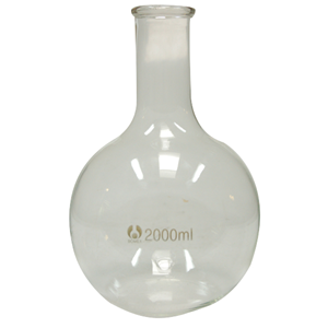 Flask, Round Bottom, 50ml, Borosilicate Glass, Bomex, Each Each
