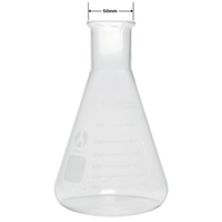 Bomex Erlenmeyer Conical Flask, 1000ml, Wide Neck, 50mm, Borosilicate Glass, Graduated, Each