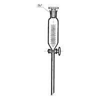 Simax Separating Funnel, Cylindrical, Graduated, with 29/32 Socket Joint Stopper, 250mL, Borosilicate Glass, European, Each Each