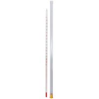 Livingstone Laboratory Thermometer, Red Spirit, 0 to 150degC, 1.0deg Division, 76mm Immersion, 300mm Length, Each Each