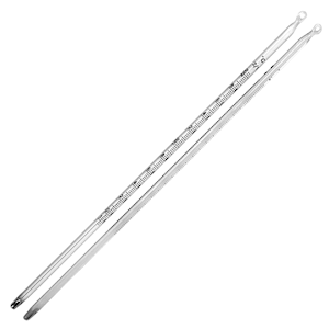 Livingstone Laboratory Thermometer, Mercury, Minus 10 to 200 Degrees Celsius, 2.0 Degree Division, Partial Immersion, 300mm Length, Each Each