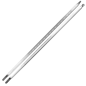 Livingstone Laboratory Thermometer, Mercury, Minus 10 to 200 Degrees Celsius, 2.0 Degree Division, Partial Immersion, 300mm Length, Each Each
