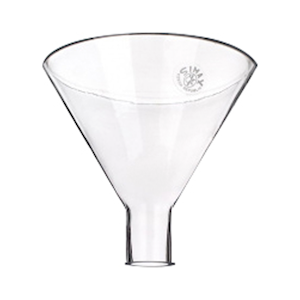 Simax Powder Funnel / Filling Funnel, Short Straight End, Top 50mm, Stem 20mm, 50(H)mm, Borosilicate Glass, European, Each Each