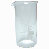 Simax Beaker, 50ml, Tall Form, Graduated with Spout, Borosilicate Glass, European, Each Each