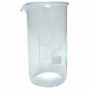 Simax Beaker, 50ml, Tall Form, Graduated with Spout, Borosilicate Glass, European, Each Each
