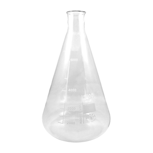 Simax Erlenmeyer Flask, Conical Flask, Wide Neck, 50mL, Top 34mm, Bottom 51mm, 85(H) mm, Borosilicate Glass, European, Each Each