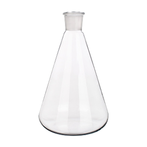 Simax Erlenmeyer Flask, Conical Flask, Wide Neck, 50mL, Top 34mm, Bottom 51mm, 85(H) mm, Borosilicate Glass, European, Each Each