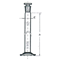 Cylinder Hexagonal Glass Graduated