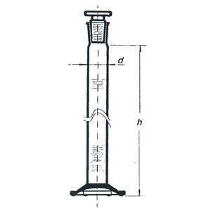 Cylinder Hexagonal Glass Graduated